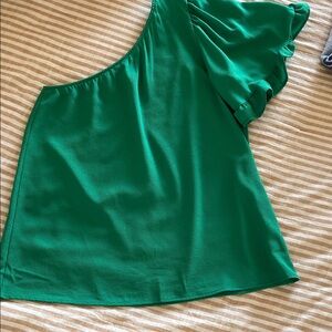 Green One-Shoulder Top